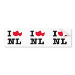 I love NL, I love Holland bumper stickers