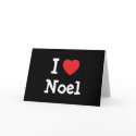 I love Noel heart T-Shirt cards