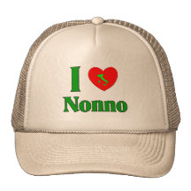 I Love Nonno (Italian Grandfather) Mesh Hat