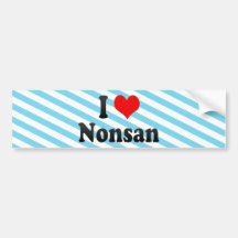 I Love Nonsan, Korea. Naega Salang Nonsan, Korea Bumper Stickers