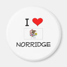 I Love NORRIDGE Illinois Fridge Magnet