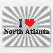 I Love North Atlanta, United States Mousemats