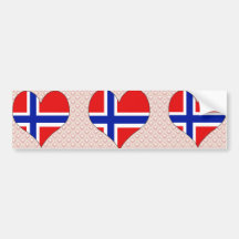 I Love Norway Bumper Stickers