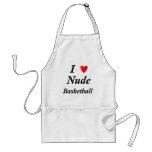 I Love Nude Basketball aprons