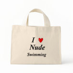 I Love Nude Swimming bags