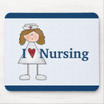 "I Love Nursing" Mousepads