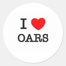 I Love Oars Stickers