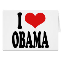 I Love Obama Greeting Card