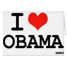 I love Obama Greeting Card