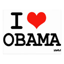 I love Obama Post Card