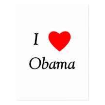 I Love Obama Postcard