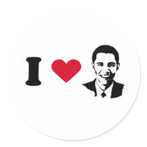 I Love Obama Stickers