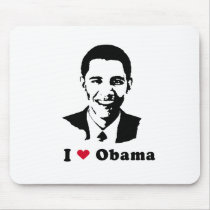I Love Obama T-shirt Mouse Pads