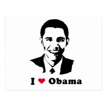 I Love Obama T-shirt Postcard