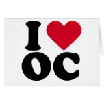 I LOVE OC GREETING CARD