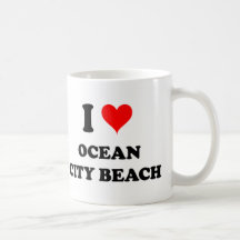 I Love Ocean City Beach Maryland Mugs