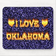 I love oklahoma fire and flames mouse pad