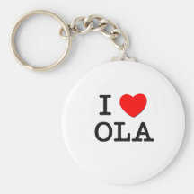 I Love Ola Key Chain