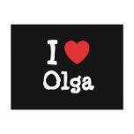 I love Olga heart T-Shirt postcards