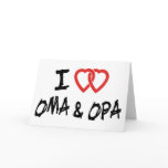 I Love Oma & Opa cards