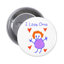 I Love Oma Pinback Button