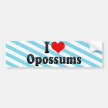 I Love Opossums Bumper Sticker