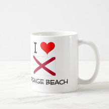 I Love ORANGE BEACH Alabama Coffee Mugs