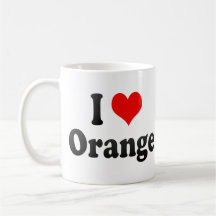 I Love Orange, United States Mugs