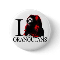I Love Orangutans Buttons