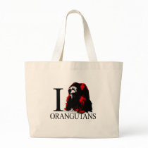 I Love Orangutans Tote Bags