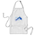 I LOVE ORCAS BLUE aprons
