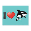 I Love Orcas postcards