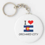 I Love ORCHARD CITY Colorado Keychain