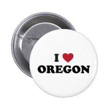 I Love Oregon Button