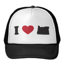 I Love Oregon Mesh Hat