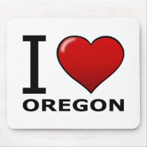 I LOVE OREGON MOUSEPAD
