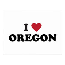 I Love Oregon Post Card