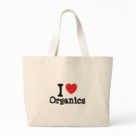 I love Organics heart custom personalised bags