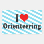 I love Orienteering Rectangular Stickers