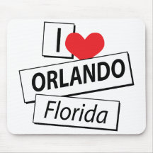I Love Orlando Florida Mousemat