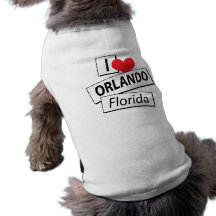 I Love Orlando Florida Pet Tee Shirt