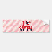 I love Orwell, Ohio Bumper Sticker