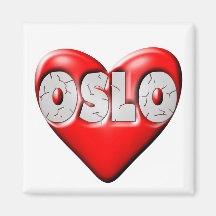 I Love Oslo Norway Fridge Magnets