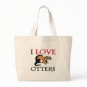 I Love Otters bags