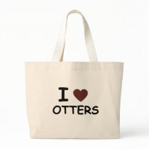 I love OTTERS Tote Bags