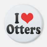 I Love Otters Fridge Magnet