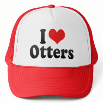 I Love Otters Hats