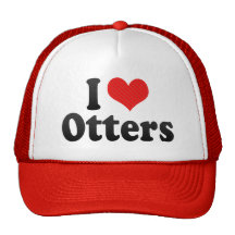 I Love Otters Hats