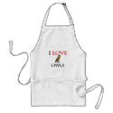 I Love Owls aprons