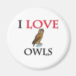 I Love Owls Fridge Magnets